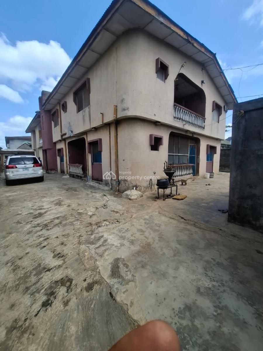 4 Flat and a Bungalow at The  Back on a Full Plot of Land in an Estate, Fajele Estate, Ijegun, Ikotun, Lagos, Block of Flats for Sale