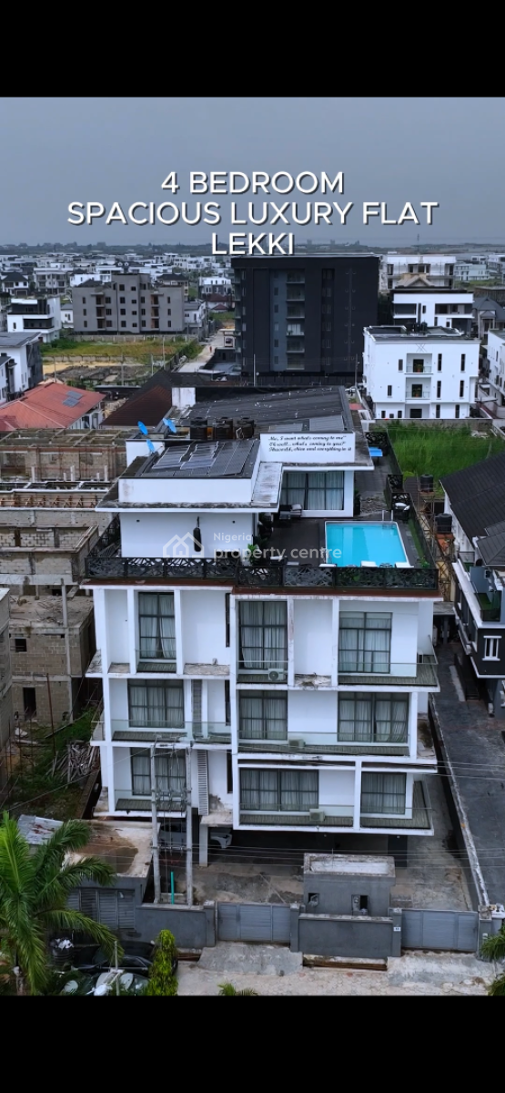 Lovely 4 Bedroom Apartment with a Cinema and Elevator, Ikate, Lekki, Lagos, Flat / Apartment for Rent