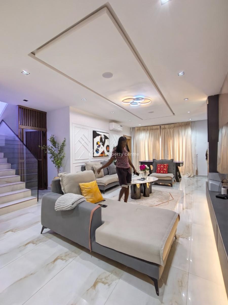 Smart Spacious Furnished 4 Bedrooms Maisonette., in 24/7 Power Supply Estate at Ikate Lekki Axis Lagos., Lekki, Lagos, House for Sale