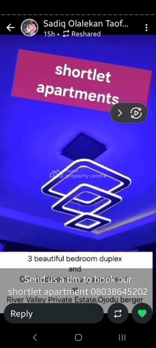 Luxurious Furnished Apartments, River Valley Estate, Ojodu, Lagos, Flat / Apartment Short Let