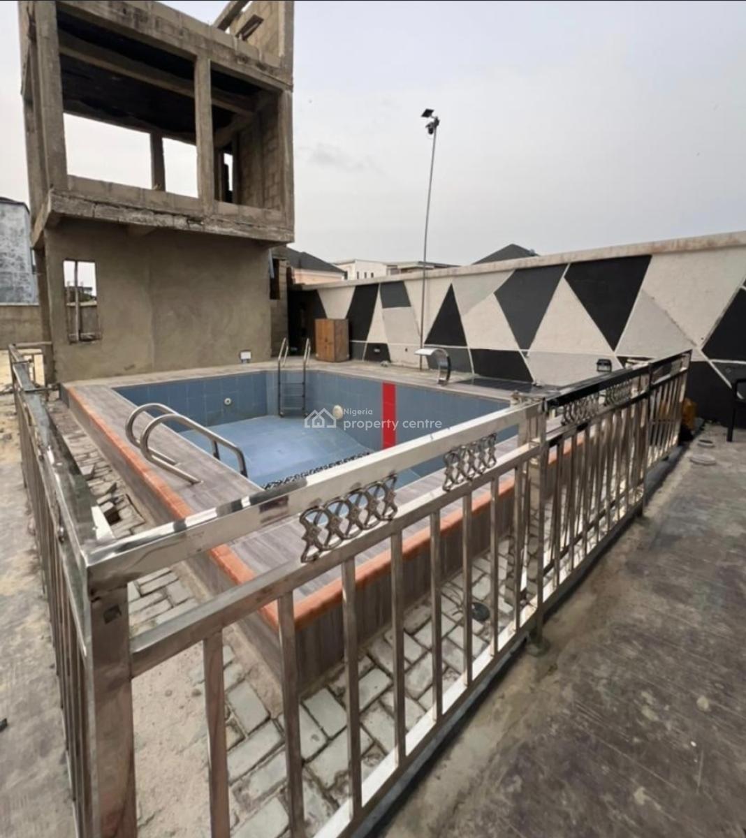 Self Service 4 Bedrooms Semi Detached Duplex with Pool, By Skymall, Sangotedo, Ajah, Lagos, Semi-detached Duplex for Rent