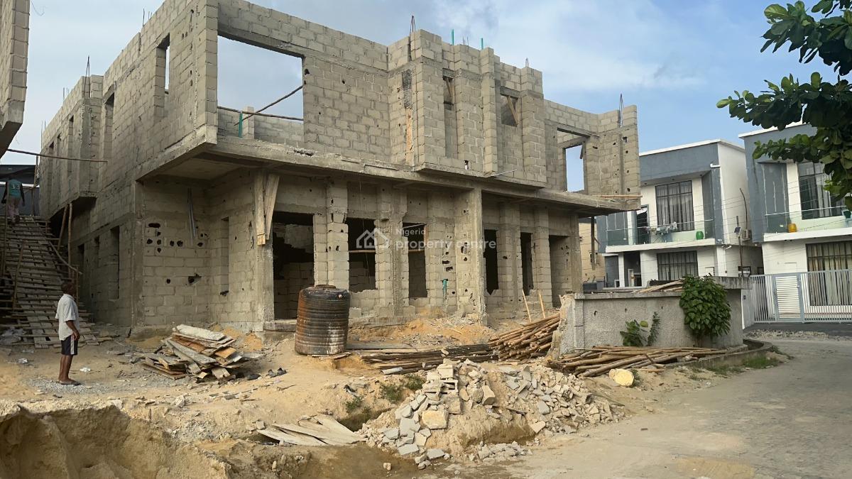 Ultra-modern 4 Bedroom Semi-detached Duplex (carcass Stage), Plot 4, Off Dolapo Oshinlaike Street, S-forte Estate, Ajah, Lagos, Semi-detached Duplex for Sale