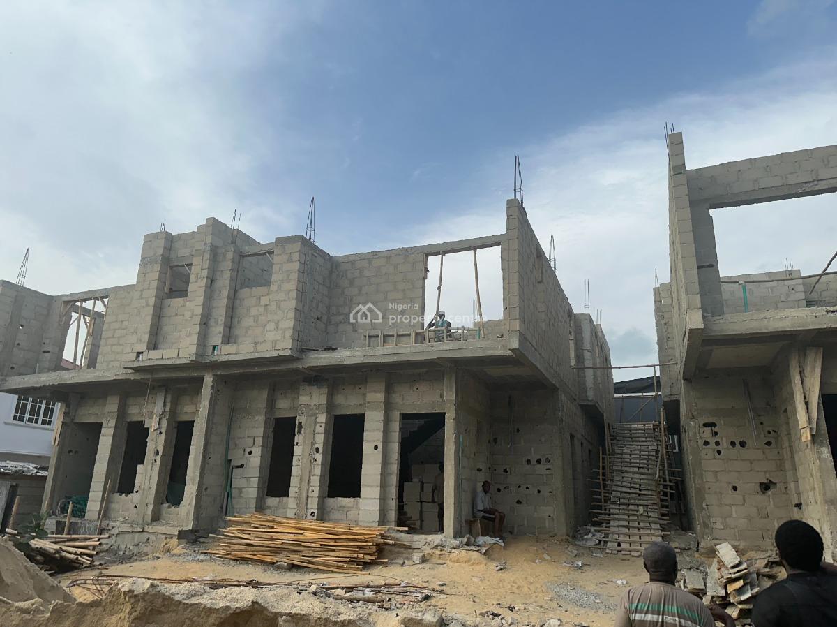 Ultra-modern 4 Bedroom Semi-detached Duplex (carcass Stage), Plot 4, Off Dolapo Oshinlaike Street, S-forte Estate, Ajah, Lagos, Semi-detached Duplex for Sale