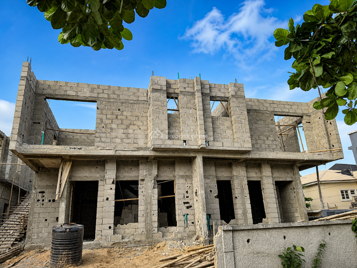 Ultra-modern 4 Bedroom Semi-detached Duplex (carcass Stage), Off Dolapo Oshinlaike Street, S-forte Estate, Ado, Ajah, Lagos, Semi-detached Duplex for Sale