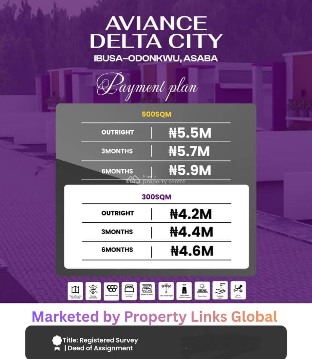 Affordable Land in a Strategic Location with Good Title, Avinace Delta City Ibusa Odonkwu Close to Asaba Intl Airport, Asaba, Delta, Residential Land for Sale