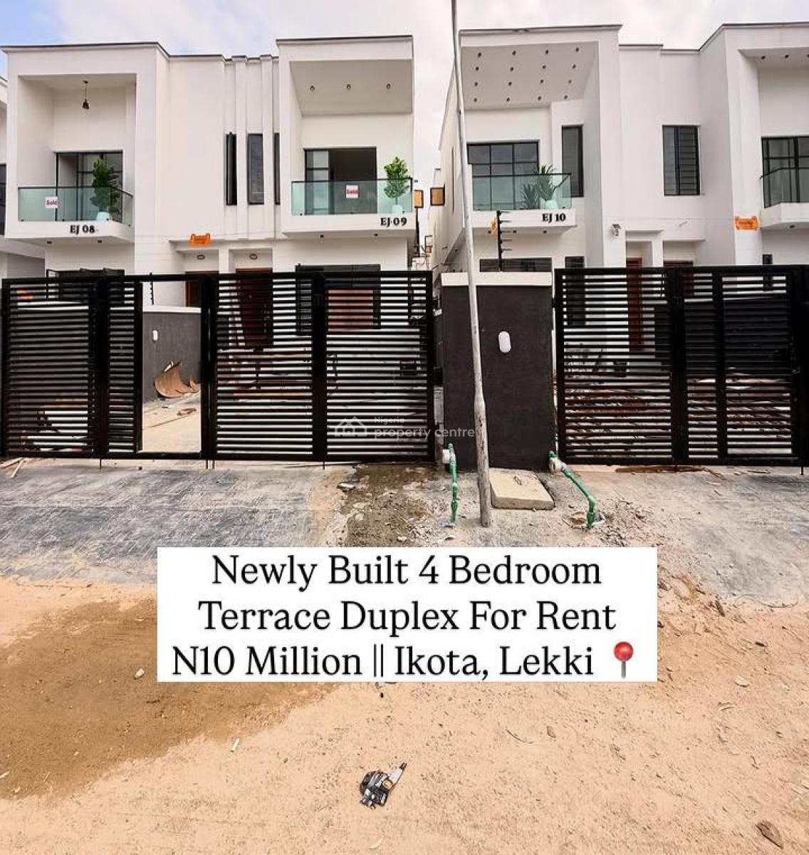 Newly Built 4 Bedroom Terrace Duplex, Ikota Lekki, Ikota, Lekki, Lagos, Semi-detached Duplex for Rent