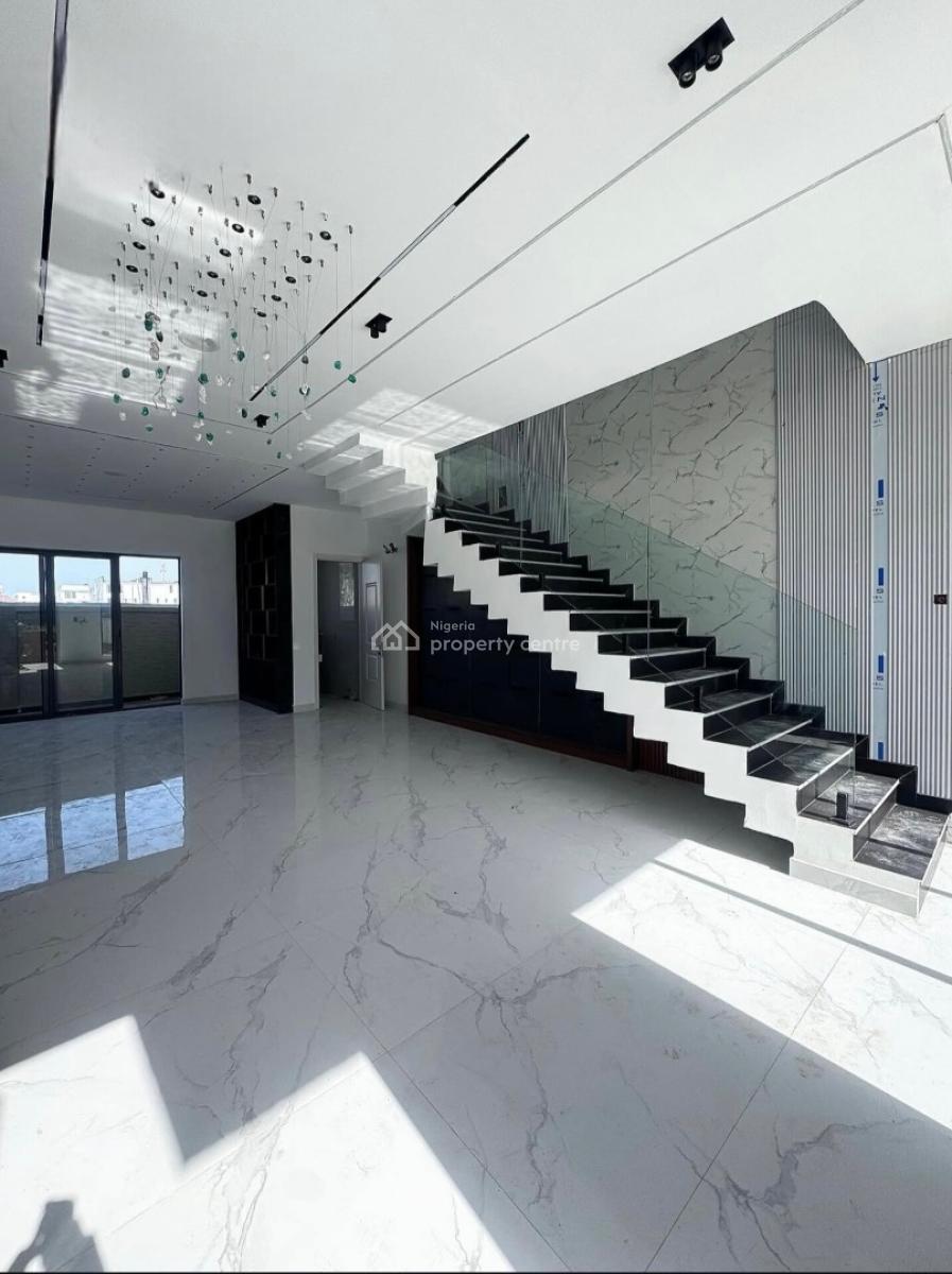 Newly Built 5 Bedroom Terrace with a Bq, Lekki Phase 1, Lekki, Lagos, Terraced Bungalow for Sale