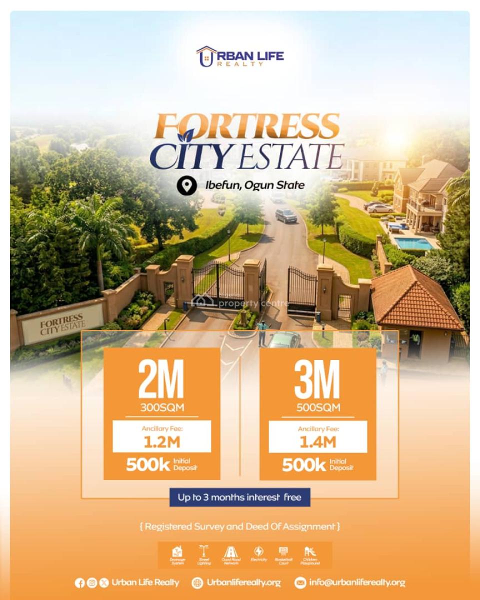 Prime Land in a Strategic Location, Fortress City Estate Ibefun Close to Petrolex, Odogbolu, Ogun, Residential Land for Sale