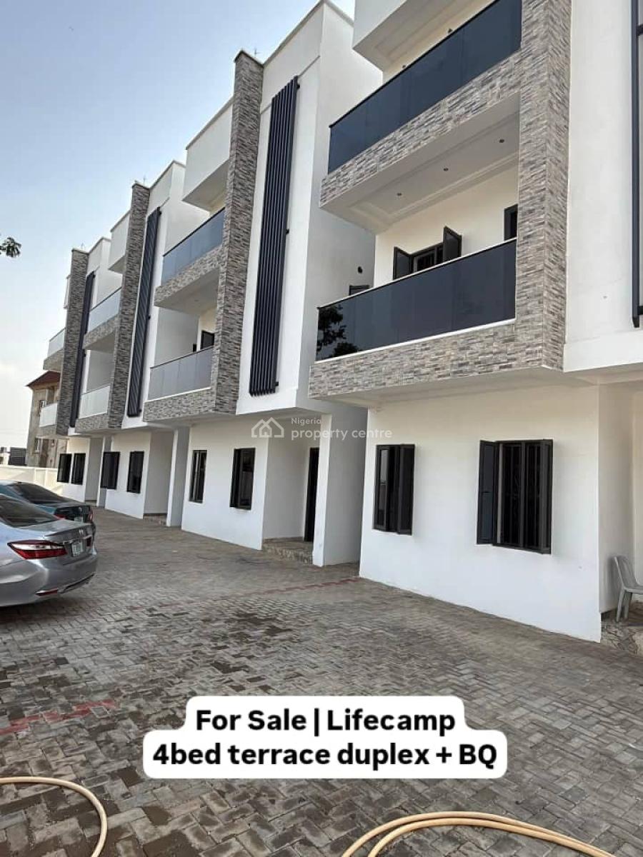Luxurious 4 Units of 4 Bedrooms Terraces Duplexes,bq, Nice Environment, Secured Neighborhood, Life Camp, Abuja, Terraced Duplex for Sale