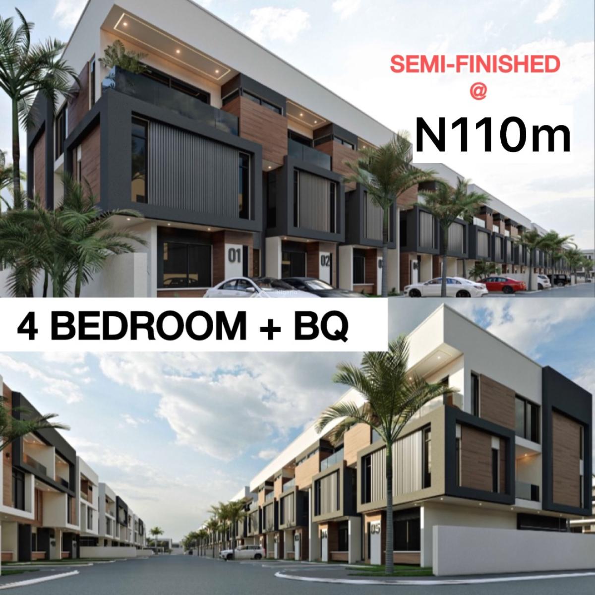 4 Bedroom Terraced Duplex, Near Ochacho Estate and Before Brains and Hammers City, Life Camp, Abuja, Terraced Duplex for Sale