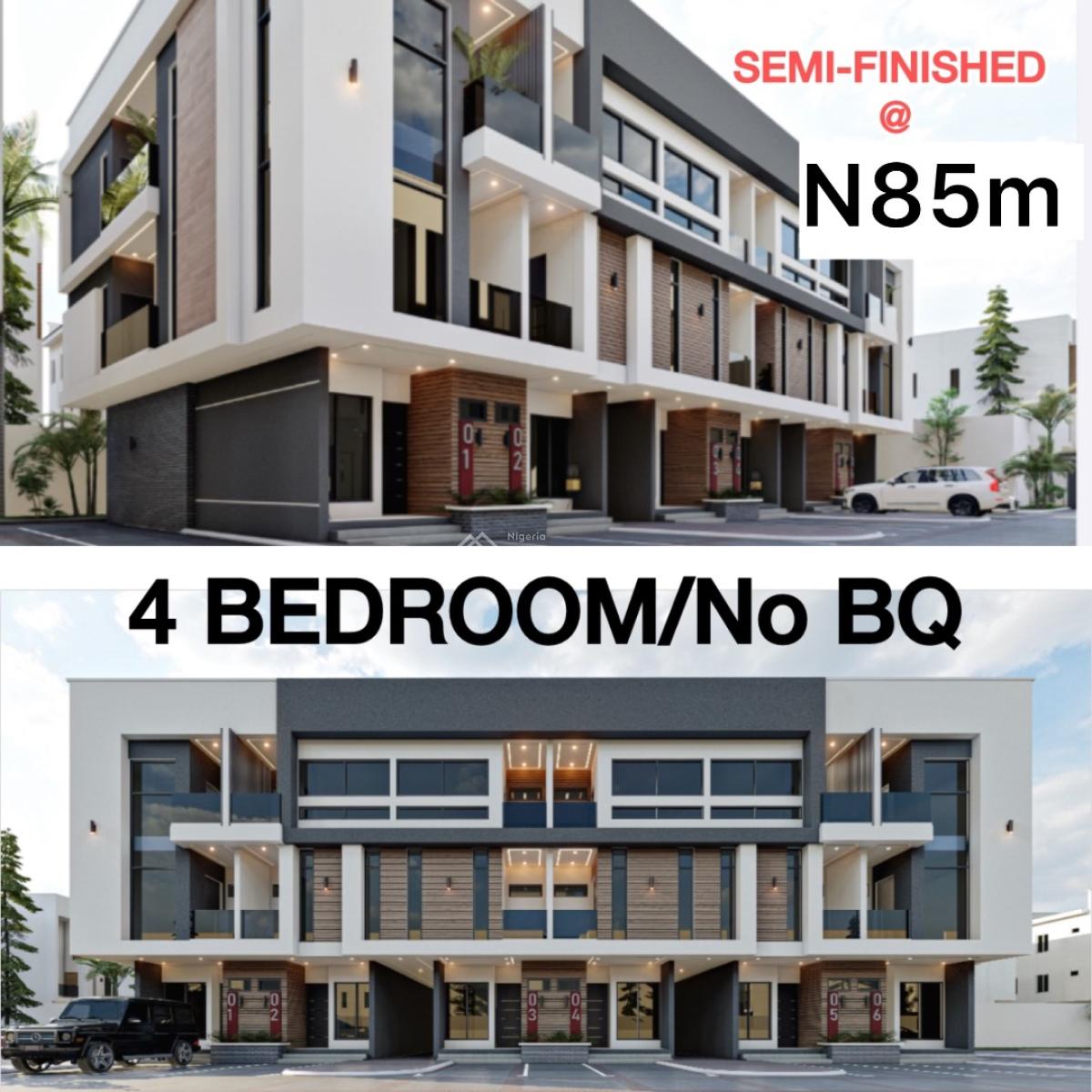 4 Bedroom Terraced Duplex, Near Ochacho Estate and Before Brains and Hammers City, Life Camp, Abuja, Terraced Duplex for Sale