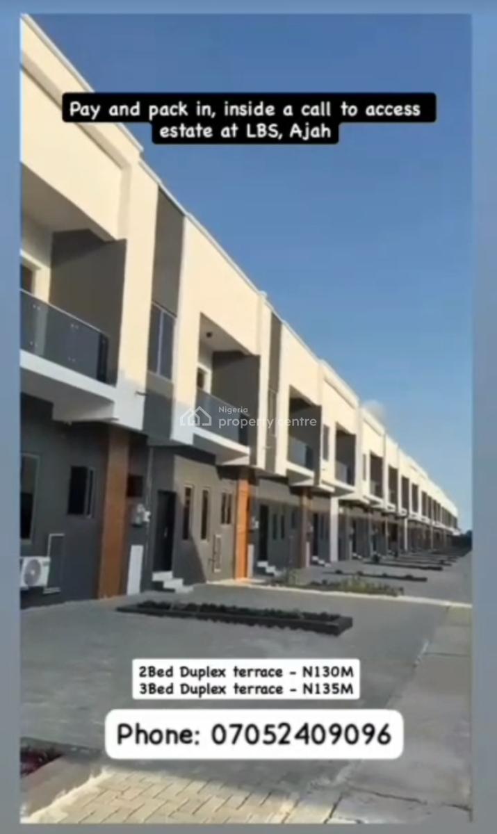 Luxury 3 Bedroom Terrace Duplex with Excellent Facility, Ajah, Lagos, Terraced Duplex for Sale