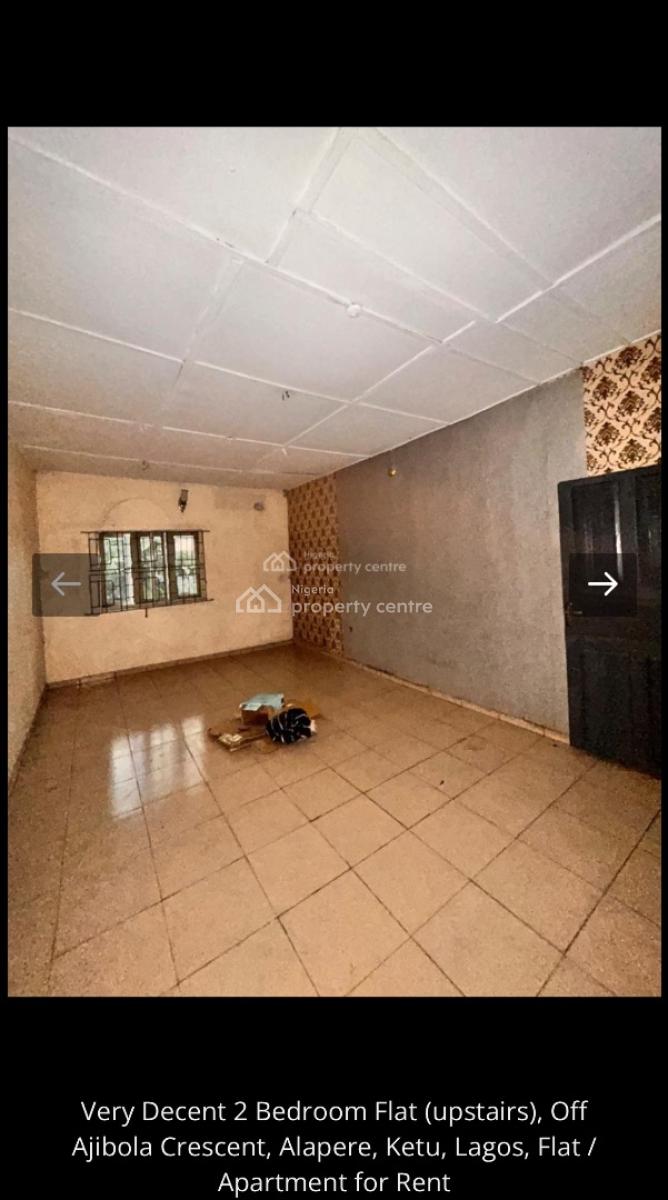Standard 2 Bedroom Flat Available, Off Ajibola Crescent Alapere, Ketu, Lagos State., Alapere, Ketu, Lagos, House for Rent