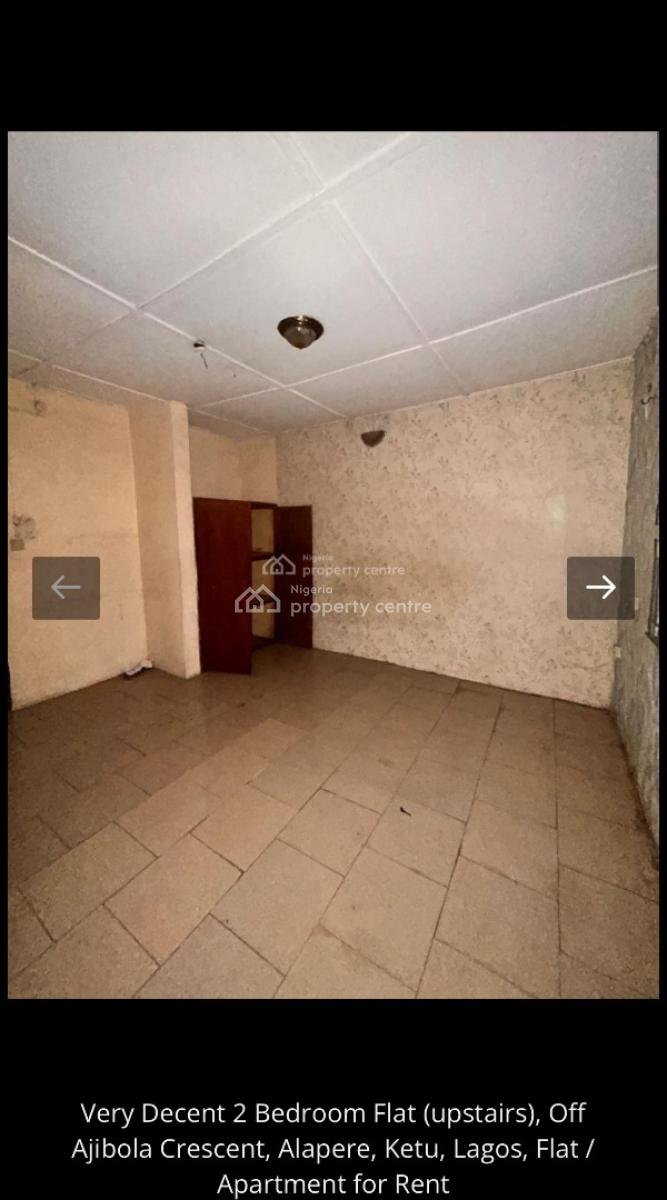 Standard 2 Bedroom Flat Available, Off Ajibola Crescent Alapere, Ketu, Lagos State., Alapere, Ketu, Lagos, House for Rent