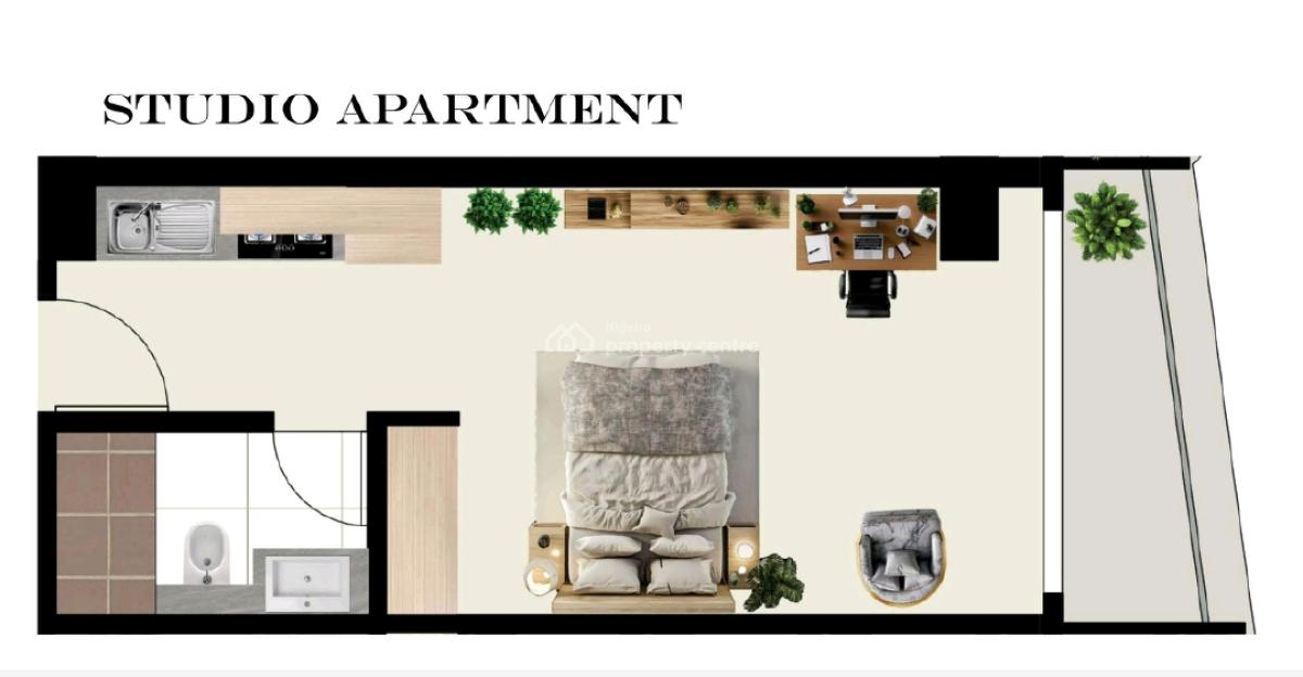 Elite Finished 1 Bedroom Block of Flat (off-plan), Bala Mohammed Way, Guzape District, Abuja, Mini Flat (room and Parlour) for Sale