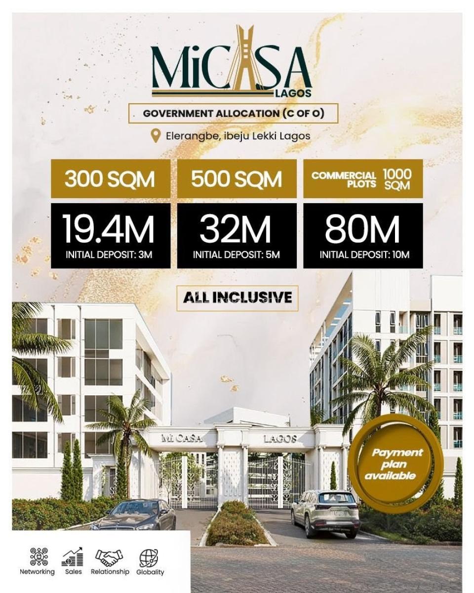 Residential and Commercial Plots of Land, Mi Casa, Eleranigbe, Ibeju Lekki, Lagos, Mixed-use Land for Sale