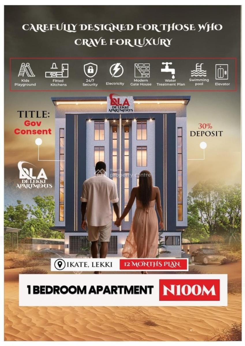 Luxury Apartments with Excellent Facilities and a Swimming Pool, De Lekki, Ikate, Lekki, Lagos, Block of Flats for Sale