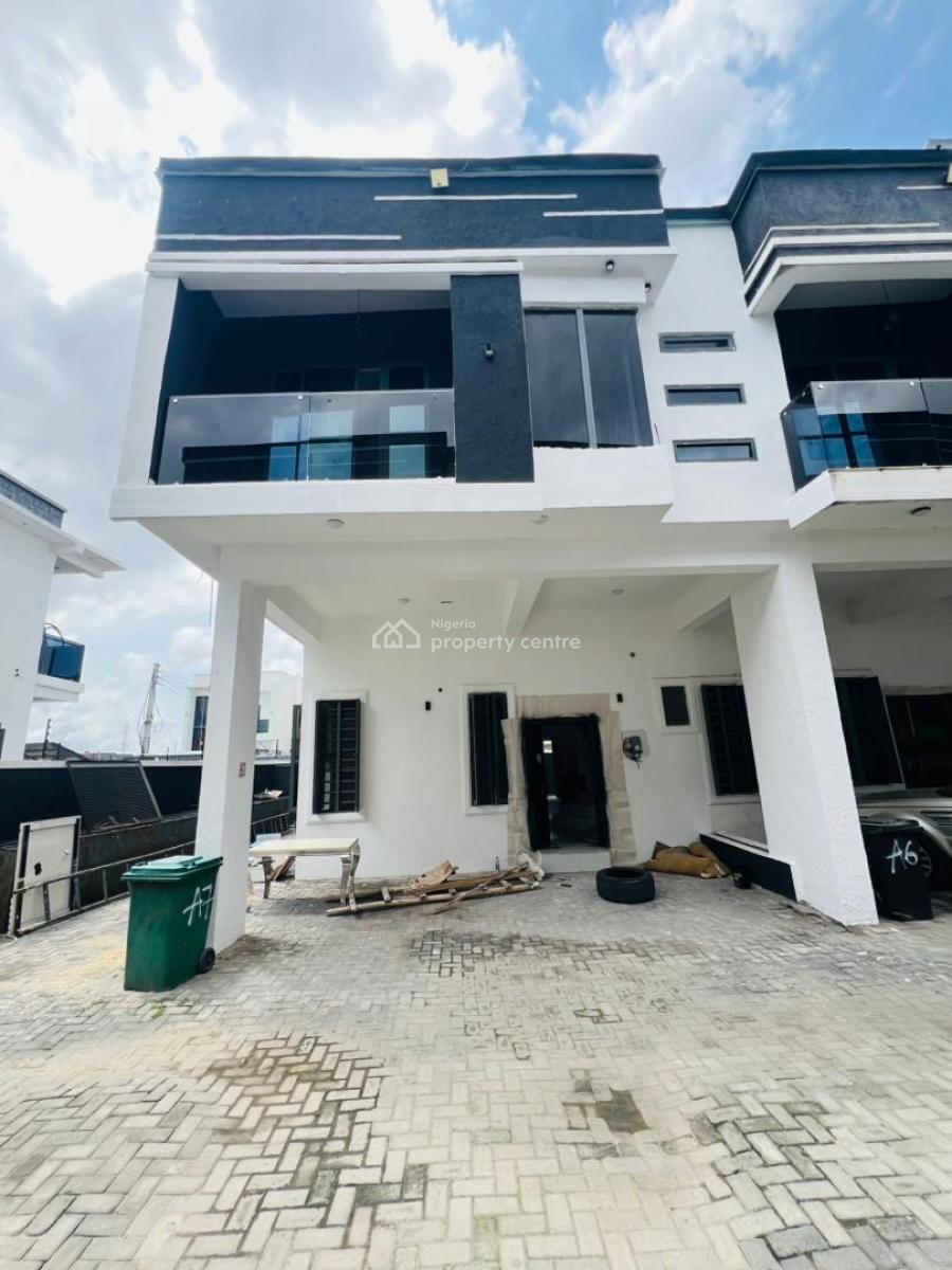 4 Bedroom Terrace Duplex in a Secure Estate, Calypso Court, Lekki Palm City Estate, Ajah, Lekki Lagos, Ajah, Lagos, Terraced Duplex for Rent
