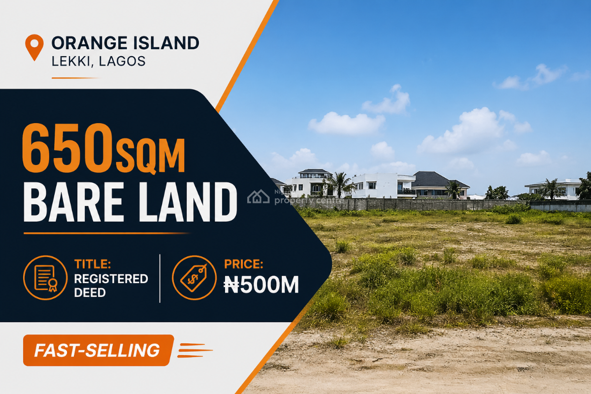 650sqm Bareland, Orange Island, Lekki, Lagos, Mixed-use Land for Sale