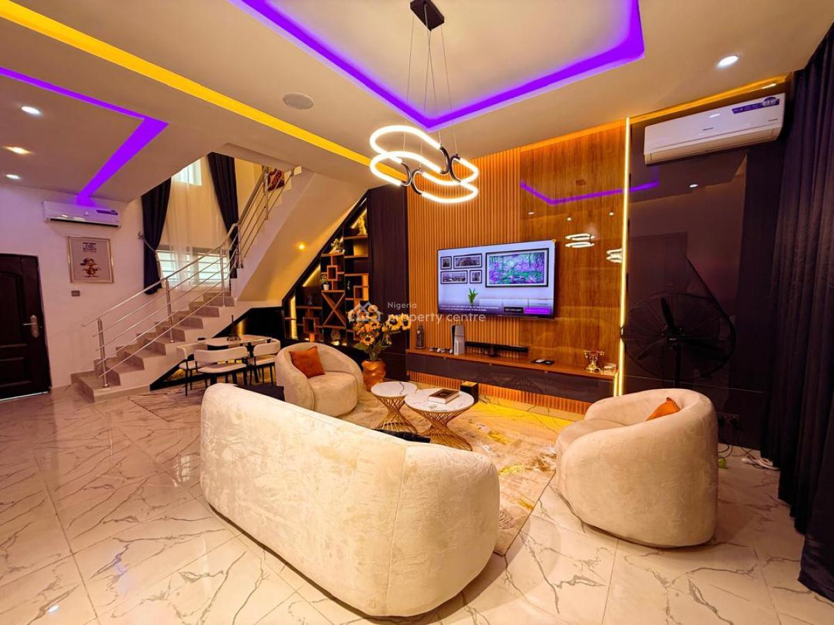 Fully Furnished 3bedroom Terrace Duplex at Very Calm Nice Estate Adesa, an Estate Close to Abraham Adesanya, Ajiwe, Ajah, Lagos, Terraced Duplex for Rent