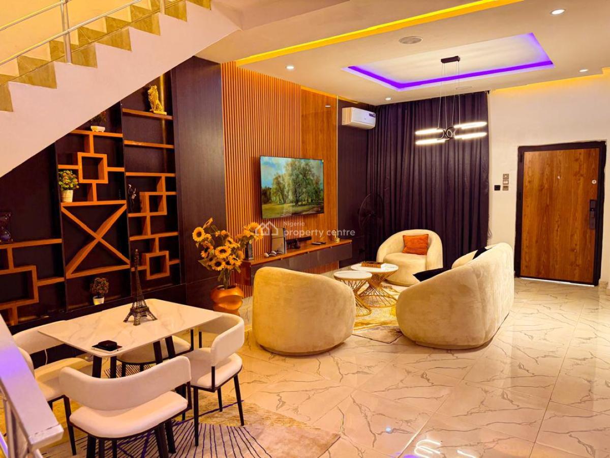 Fully Furnished 3bedroom Terrace Duplex at Very Calm Nice Estate Adesa, an Estate Close to Abraham Adesanya, Ajiwe, Ajah, Lagos, Terraced Duplex for Rent