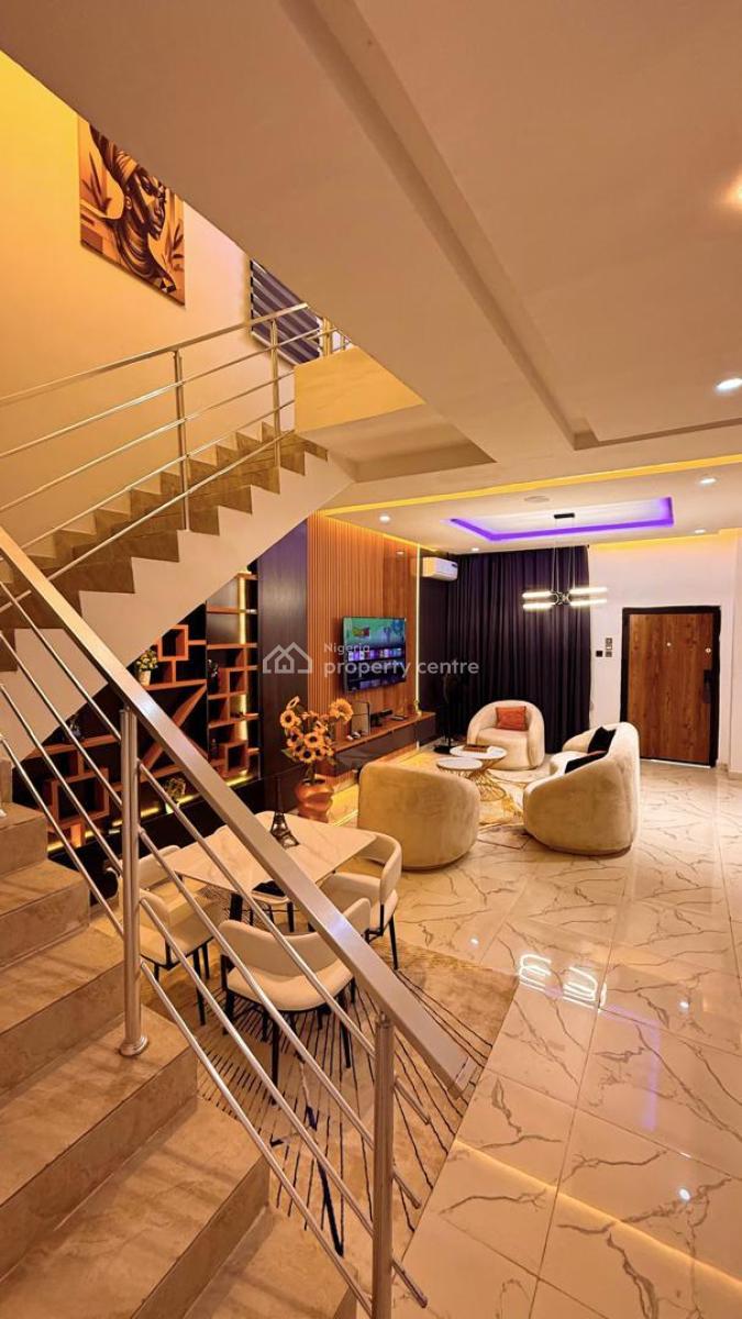 Fully Furnished 3bedroom Terrace Duplex at Very Calm Nice Estate Adesa, an Estate Close to Abraham Adesanya, Ajiwe, Ajah, Lagos, Terraced Duplex for Rent