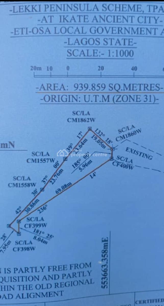 939m²* Bare Land  Triangular Shape, Off Freedom Way, Lekki Phase 1, Lekki, Lagos, Residential Land Joint Venture
