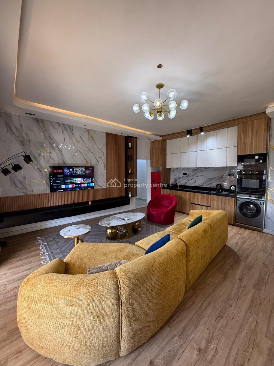 Cute Two Bedrooms Apartment, Five Street, Osapa, Lekki, Lagos, Flat / Apartment Short Let