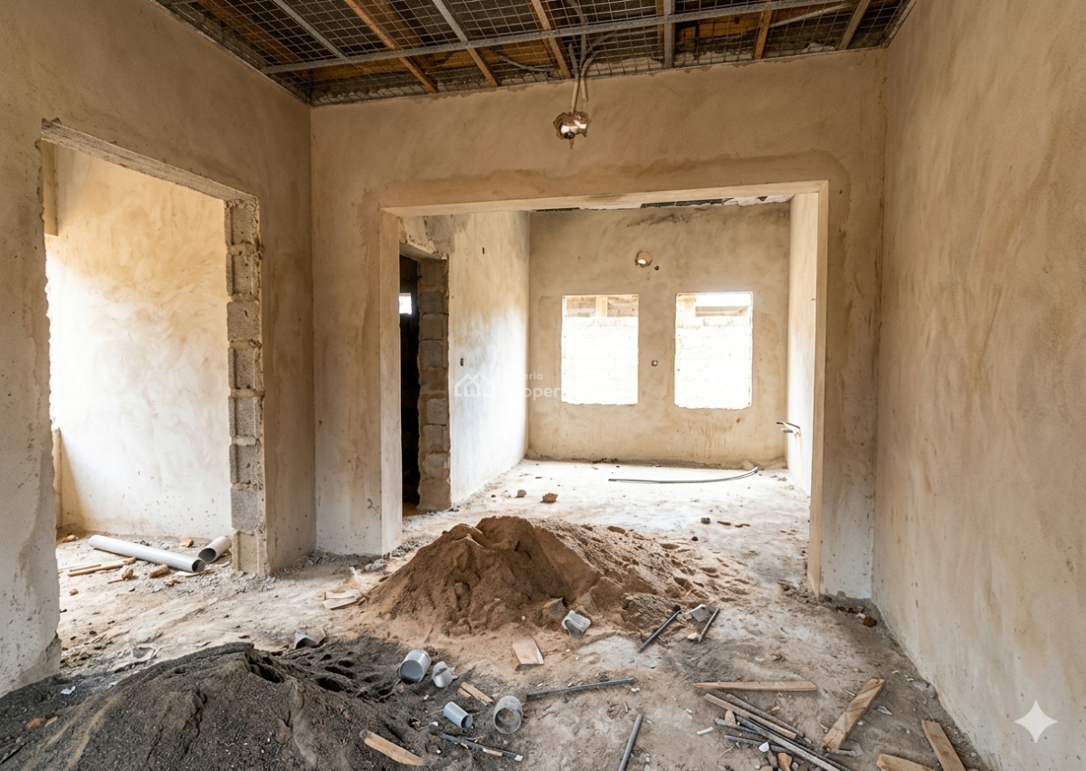 4 Bedrooms Semi Detached Duplex Carcass, Galadimawa, Abuja, Detached Duplex for Sale