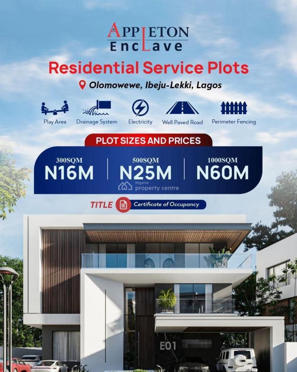 Plots of Land in a Contemporary Estate with Excellent Facilities, Appleton Enclave / Lekki Free Trade Zone, Ibeju Lekki, Lagos, Mixed-use Land for Sale