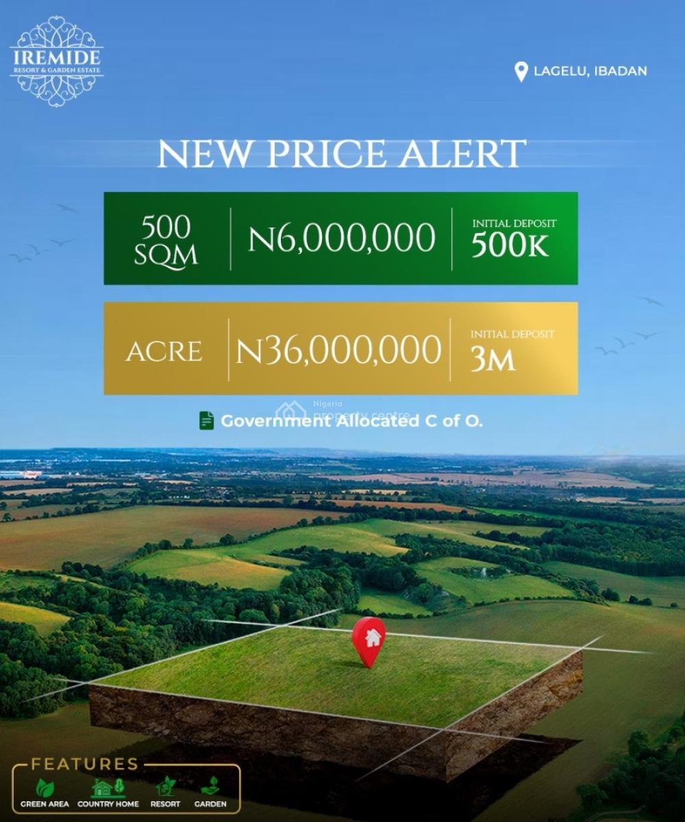 Plots of Land in a Serene Eco-luxury Resort Estate, Iremide Resort & Canopy Estate, Lagelu, Oyo, Mixed-use Land for Sale