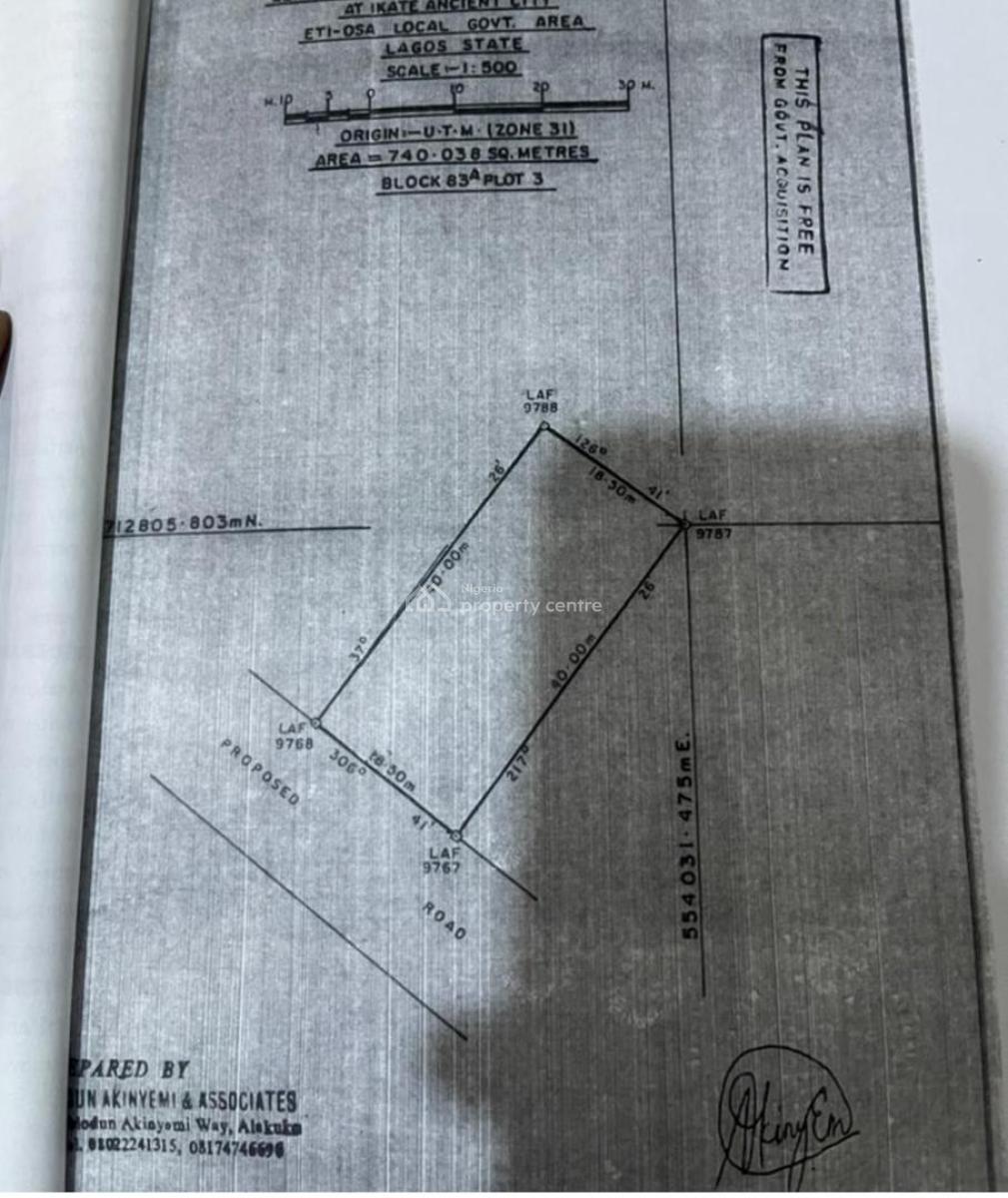 Land Measuring 1039sqm for Joint Venture, Lekki Off Freedom Way Lekki800, Lekki Phase 1, Lekki, Lagos, Residential Land Joint Venture