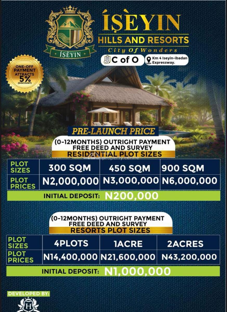 Affordable Luxury, Iseyin Hills and Resorts Estate, Iseyin, Oyo, Mixed-use Land for Sale