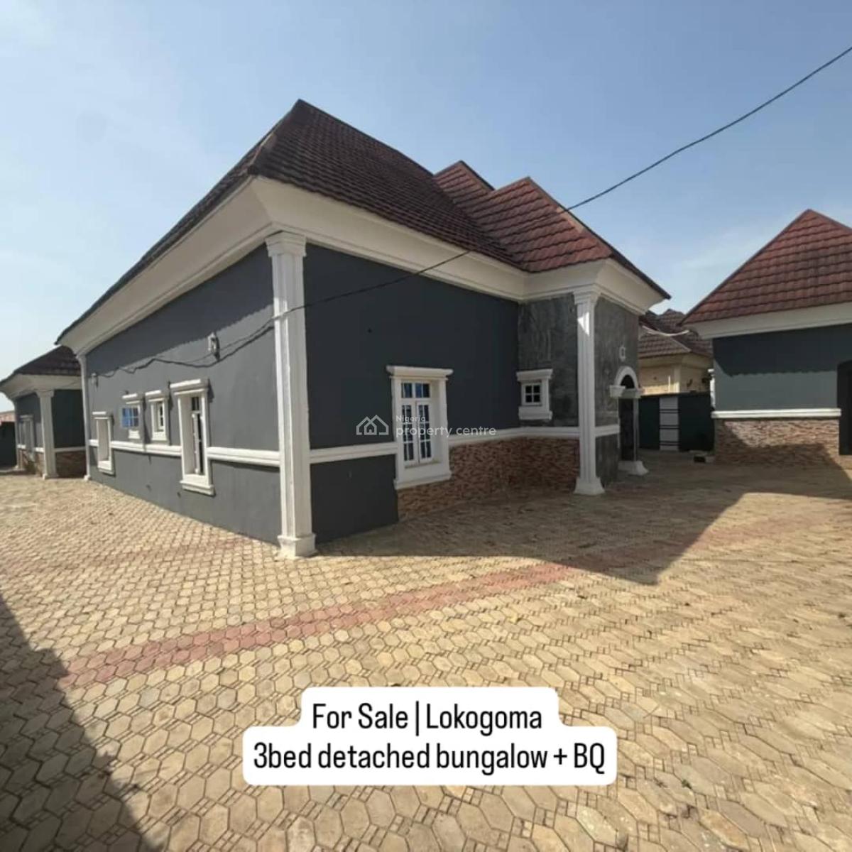 Beautiful 3 Bedrooms Fully Detached Bungalow, 2 Rooms Bq, Gate House, Secured Neighborhood Inside an Estate, Lokogoma District, Abuja, Detached Bungalow for Sale