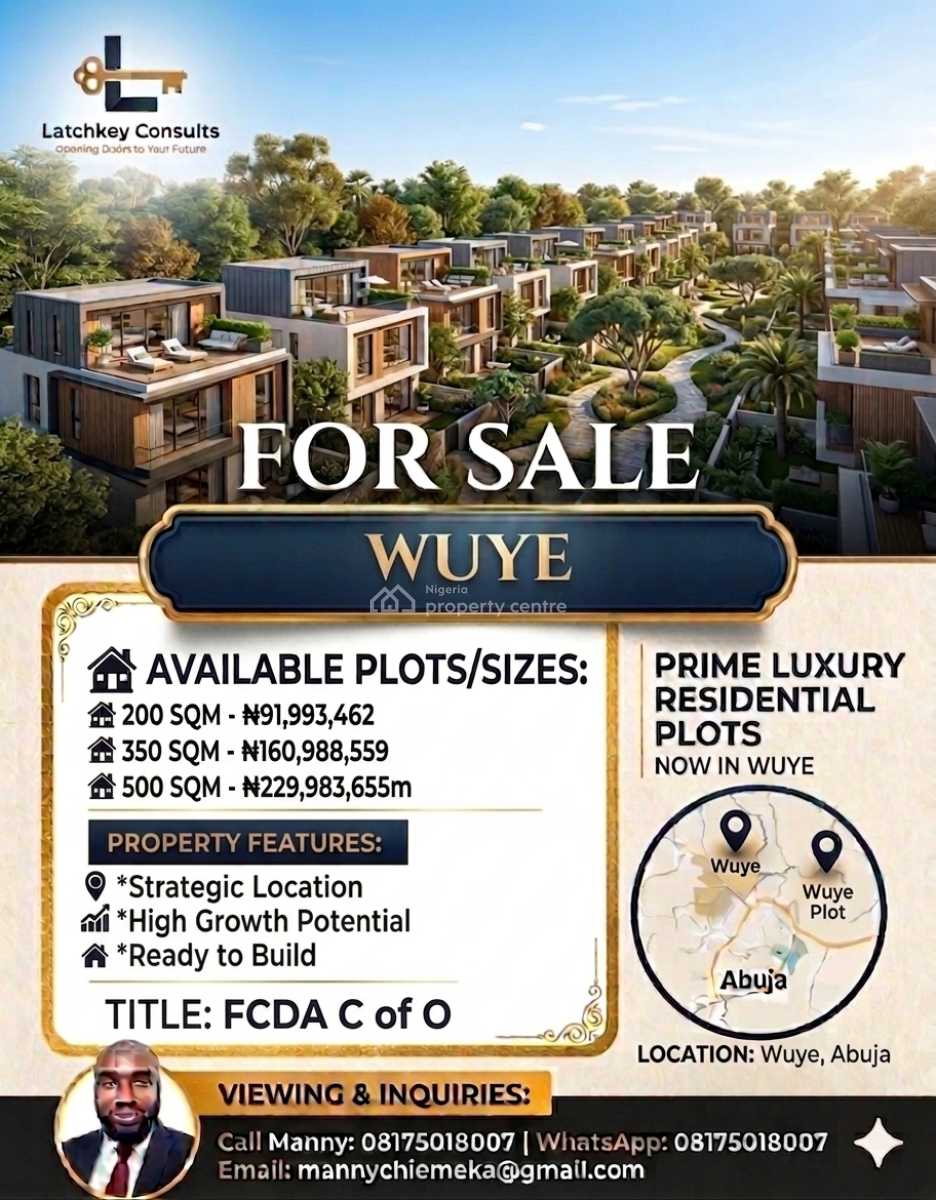 Estate Lands Available, Wuye, Abuja, Residential Land for Sale