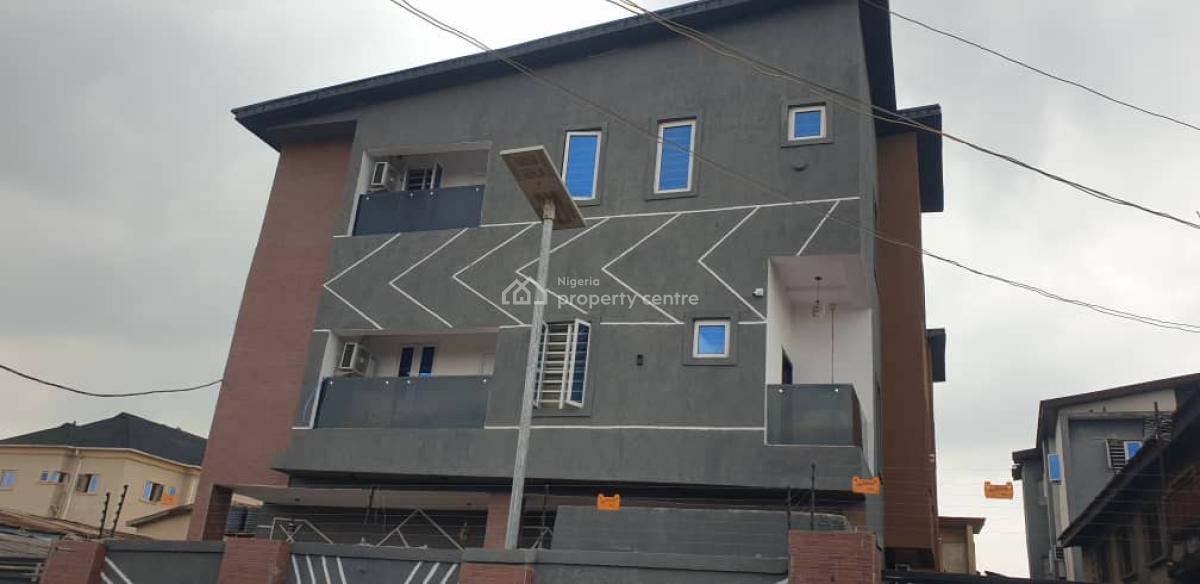 Brand New Ensuit 2bedroom Flat with P.o.p, in a Gated Street, Ogba, Ikeja, Lagos, Flat / Apartment for Sale