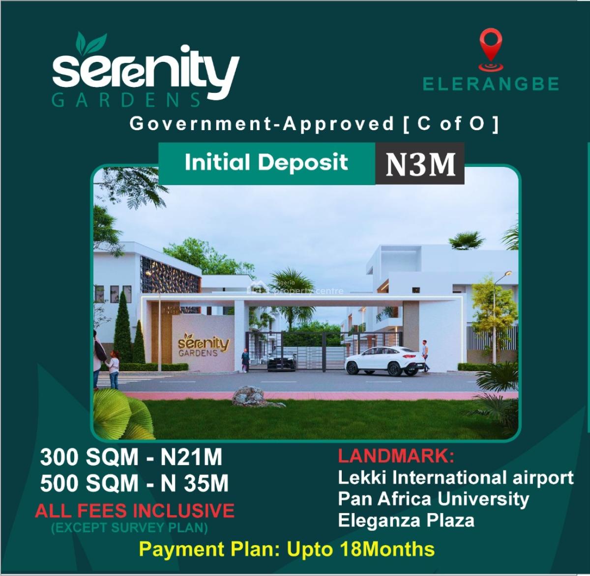 Hot Investment Land Along The New Development Corridor, Serenity Gardens, Okegun, Eleranigbe, Ibeju Lekki, Lagos, Residential Land for Sale