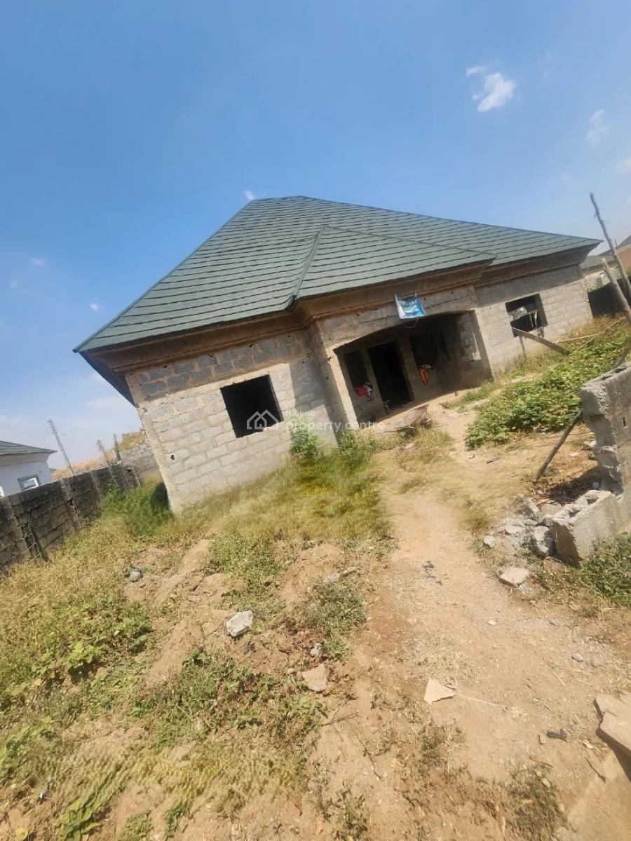 5bedroom Fully Detach Bungalow Carcas House in Lugbe, Lugbe District. Abuja - Nigeria., Sabon Lugbe, Lugbe District, Abuja, Detached Bungalow for Sale