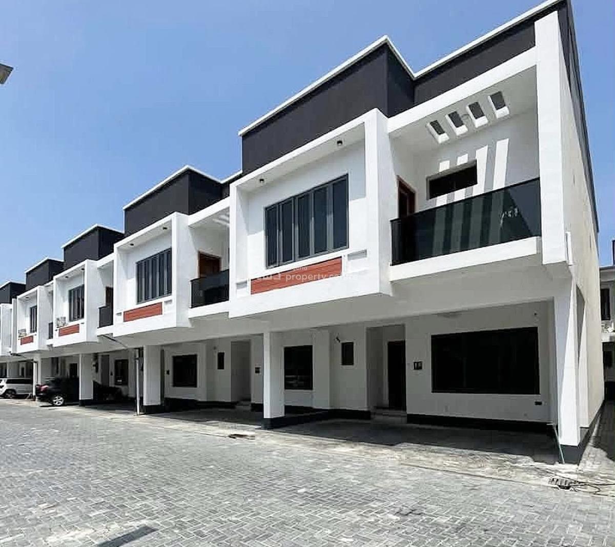Fully Service 4 Bedroom Terrace Duplex with Pool & Gym, Osapa London, Osapa, Lekki, Lagos, Terraced Duplex for Rent
