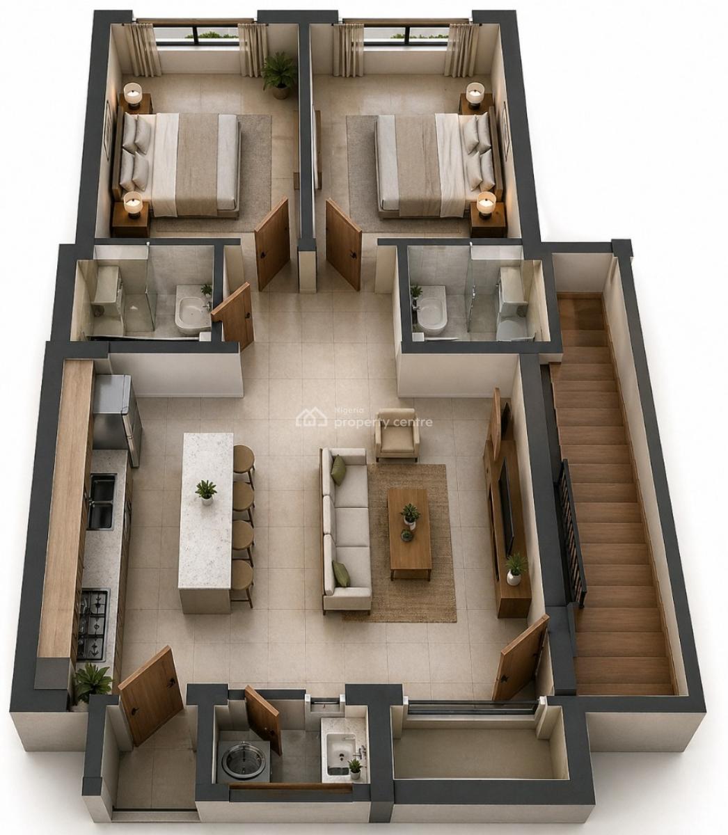 2 Bedroom Apartment with a View, Ologolo, Lekki, Lagos, Flat / Apartment for Sale