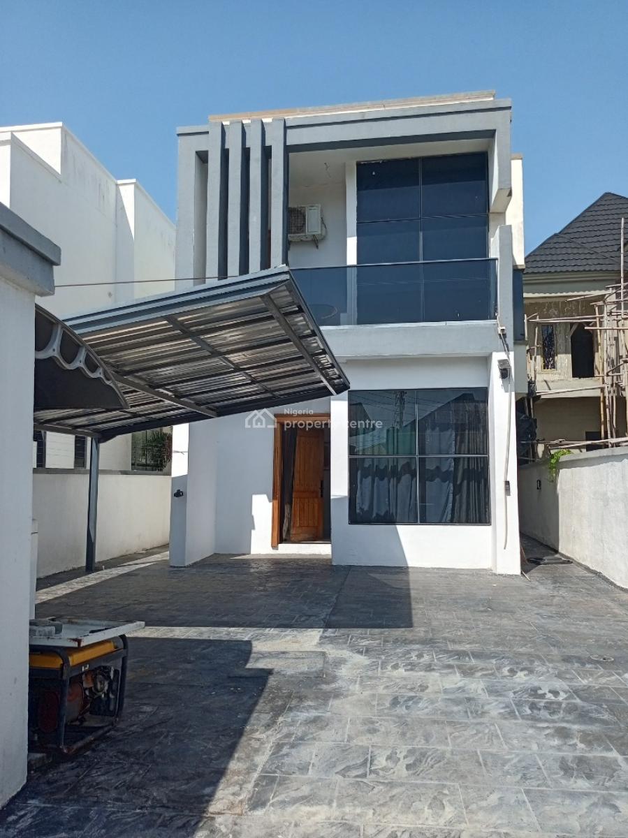 Executive Furnished 5bedroom with Bq Inverter Generators, Secured Estate, Agungi, Lekki, Lagos, Detached Duplex for Rent