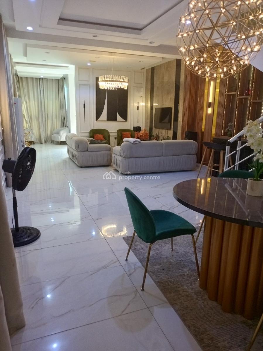 Executive Furnished 5bedroom with Bq Inverter Generators, Secured Estate, Agungi, Lekki, Lagos, Detached Duplex for Rent