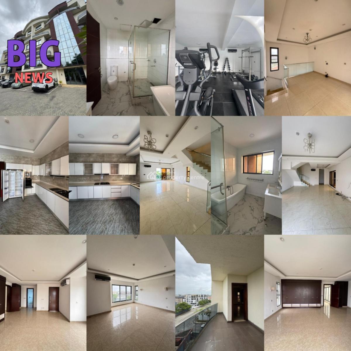 Spacious 4 Bedroom Maisonette with Bq Inside a Secured and Gated, Price: N45m ( Ground Floor ) N50m ( Middle Floor ), Banana Island, Ikoyi, Lagos, Terraced Duplex for Rent
