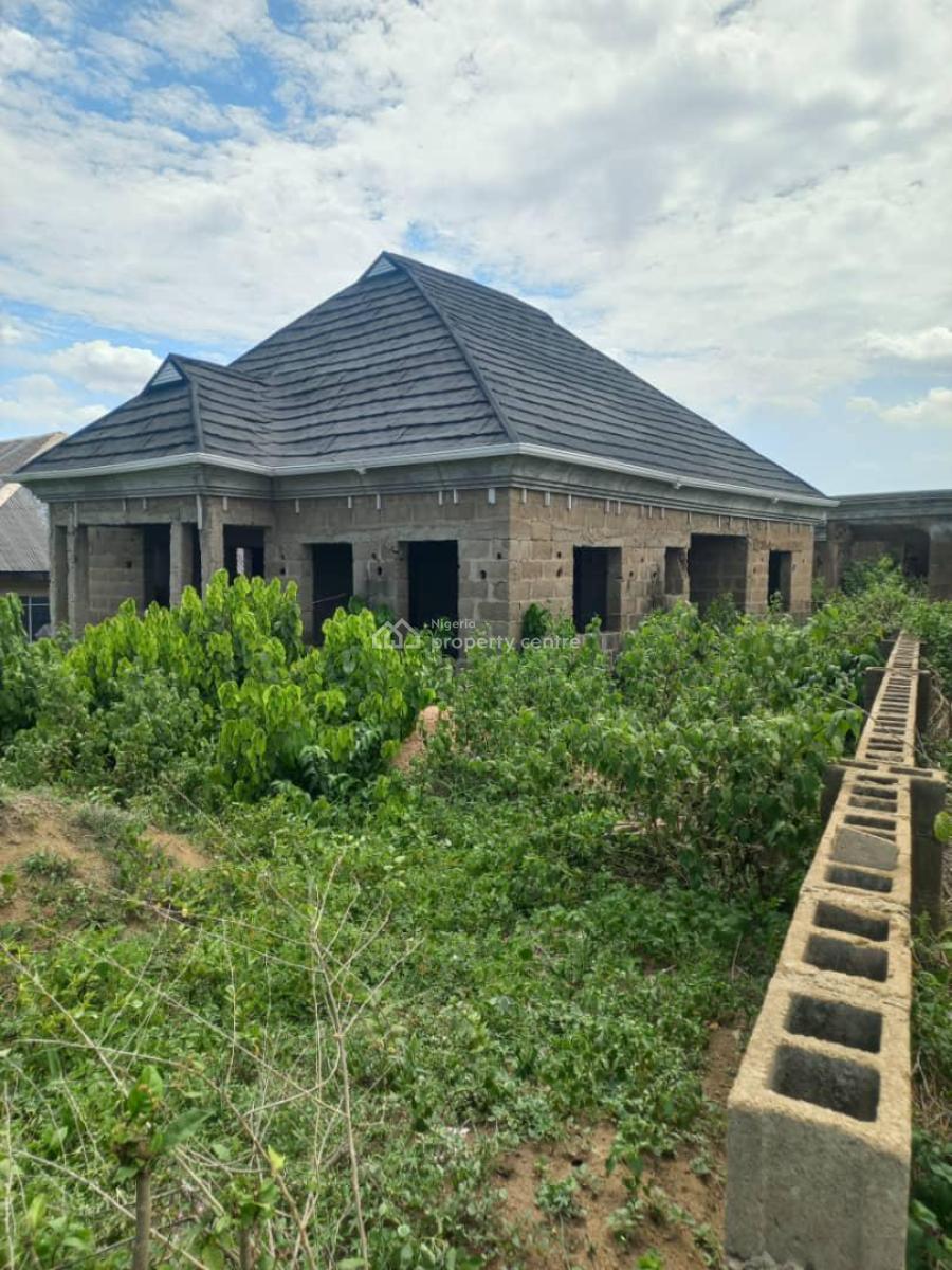 Uncompleted 3 Bedroom Flat on a Plot of Land, Koroboto, Oluwo, Egbeda, Oyo, Detached Bungalow for Sale