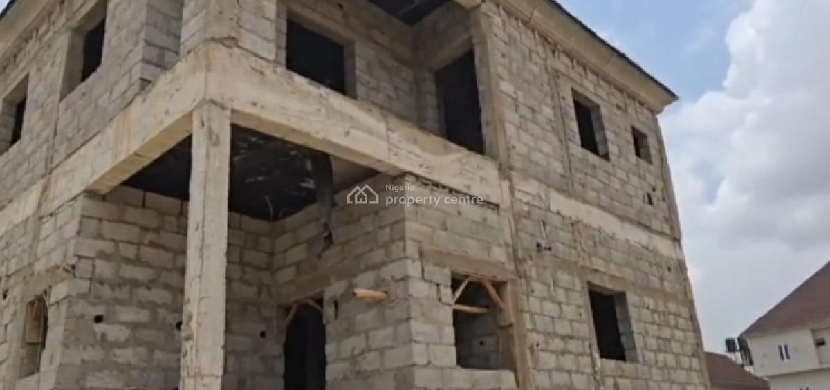 Fully Detached 6 Bedroom Duplex Carcass, Estate Behind Nile Uni, Jabi, Abuja, Detached Duplex for Sale