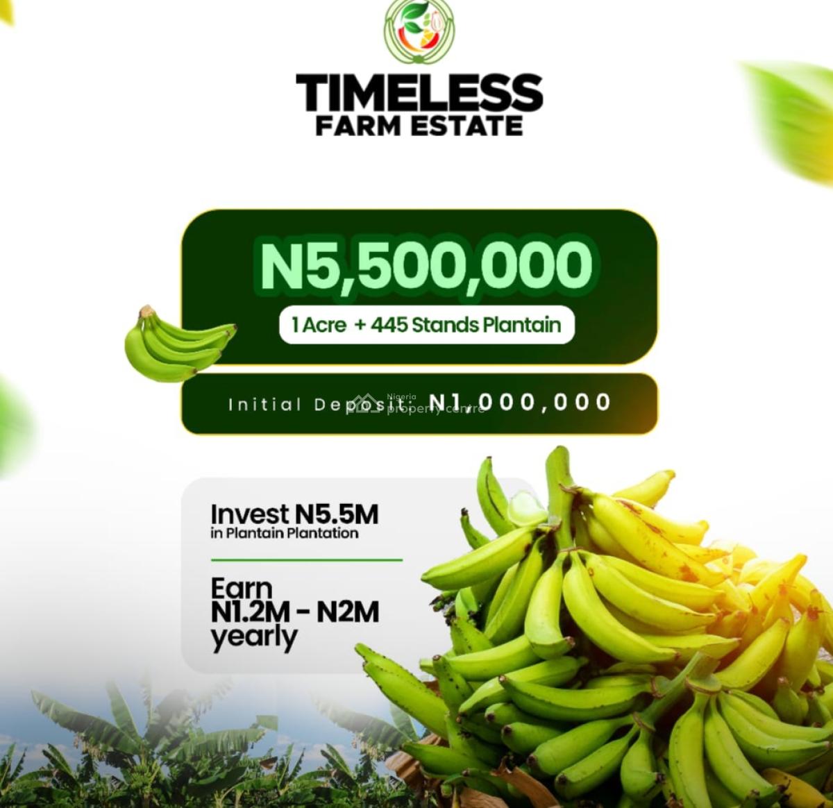 Timeless Farmland Estate Plantain 1 Acres, Obafemi Off Lagos/ibadan Expressway., Abeokuta South, Ogun, Commercial Land for Sale