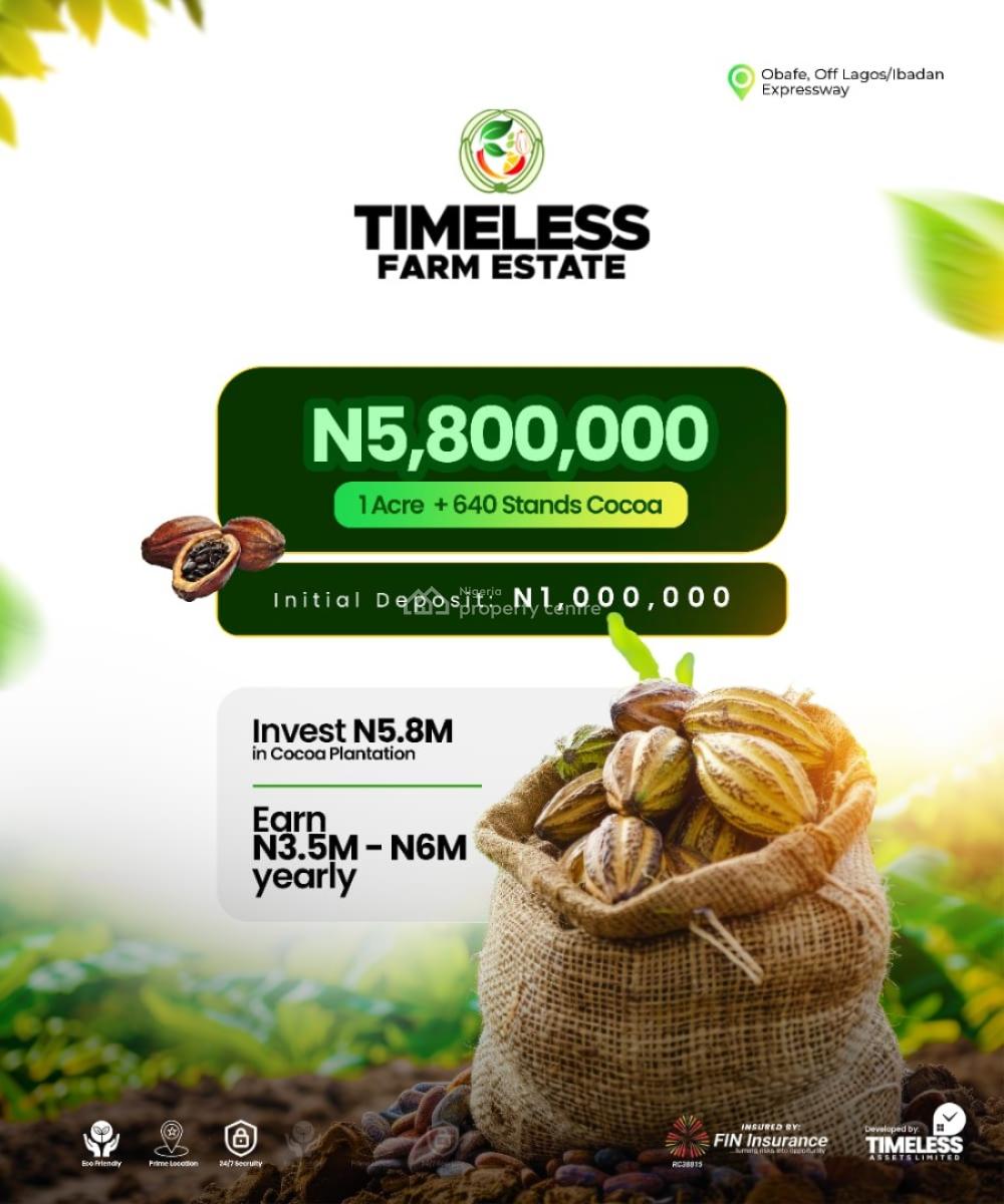 Timeless Farmland Estate Plantain 1 Acres, Obafemi Off Lagos/ibadan Expressway., Owode, Obafemi Owode, Ogun, Commercial Land for Sale
