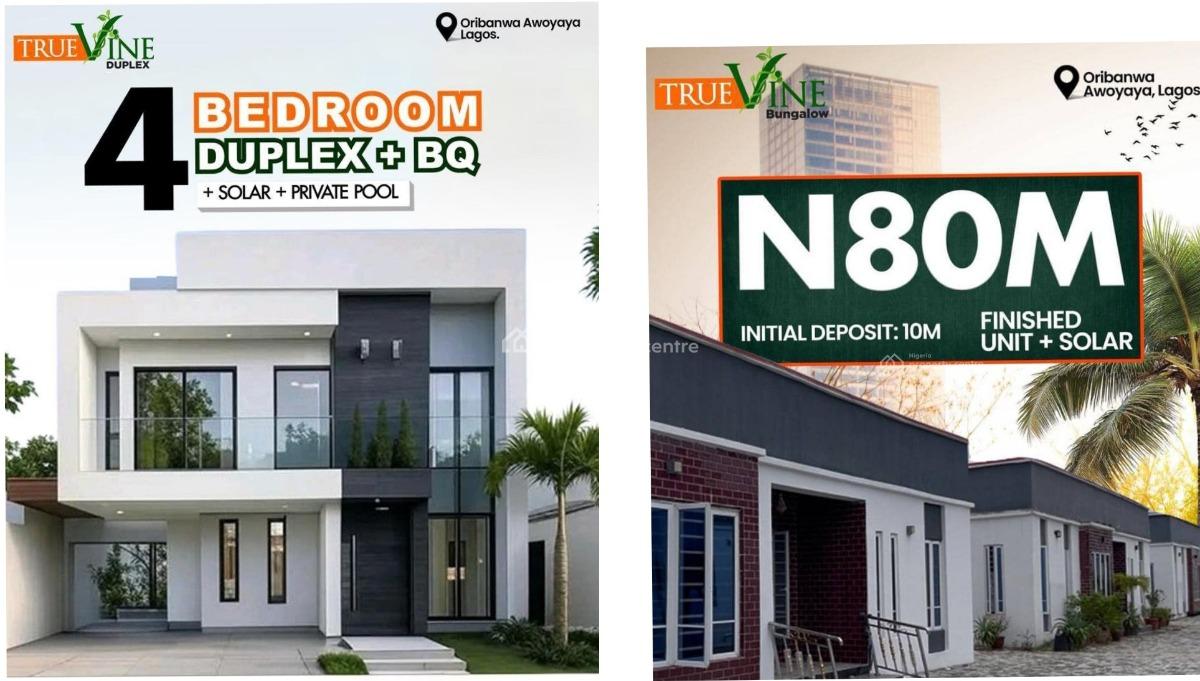 Luxury 3 Bedroom Detached Bungalow in a Serene Estate, True Vine Estate, Oribanwa, Ibeju Lekki, Lagos, Detached Bungalow for Sale