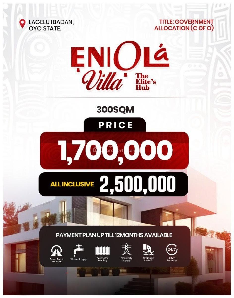 Affordable Plots of Land with Excellent Facilities, Eniola Villa Estate, Lagelu, Oyo, Mixed-use Land for Sale