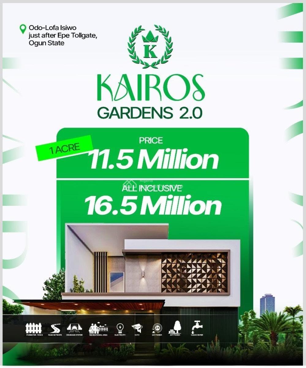 Affordable Residential Plots of Land in a Serene Location, Kairos Gardens 2.0 / Odo-lofa Isiwo, After Epe Tollgate, Ijebu East, Ogun, Residential Land for Sale